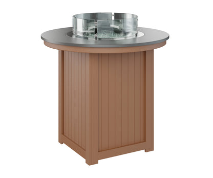 Donoma 44" Round Fire Table Bar Hammered Top