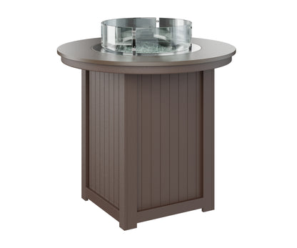 Donoma 44" Round Fire Table Bar Hammered Top