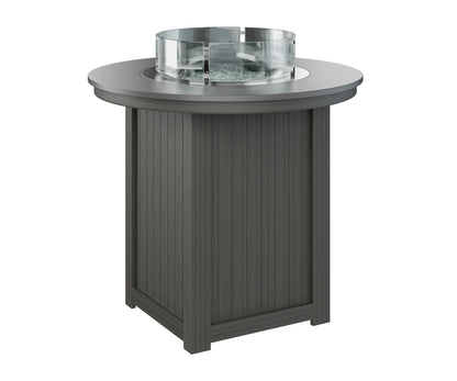 Donoma 44" Round Fire Table Bar Hammered Top