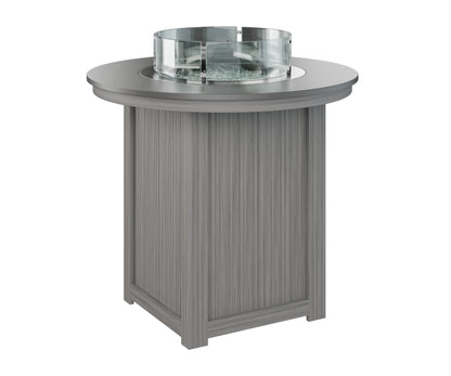Donoma 44" Round Fire Table Bar Hammered Top