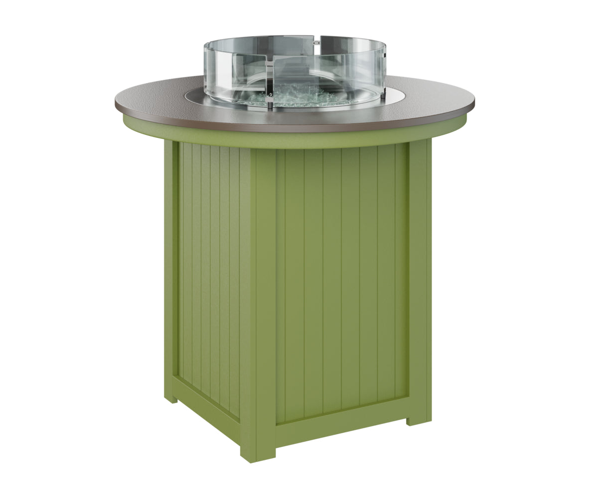 Donoma 44" Round Fire Table Bar Hammered Top