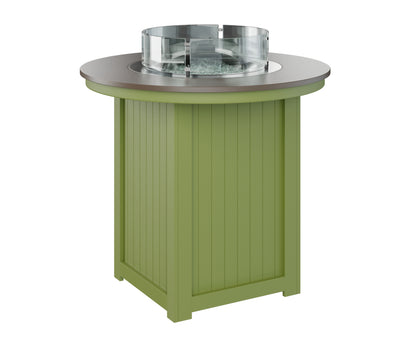 Donoma 44" Round Fire Table Bar Hammered Top