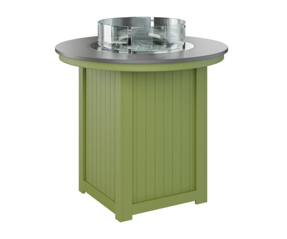 Donoma 44" Round Fire Table Bar Hammered Top