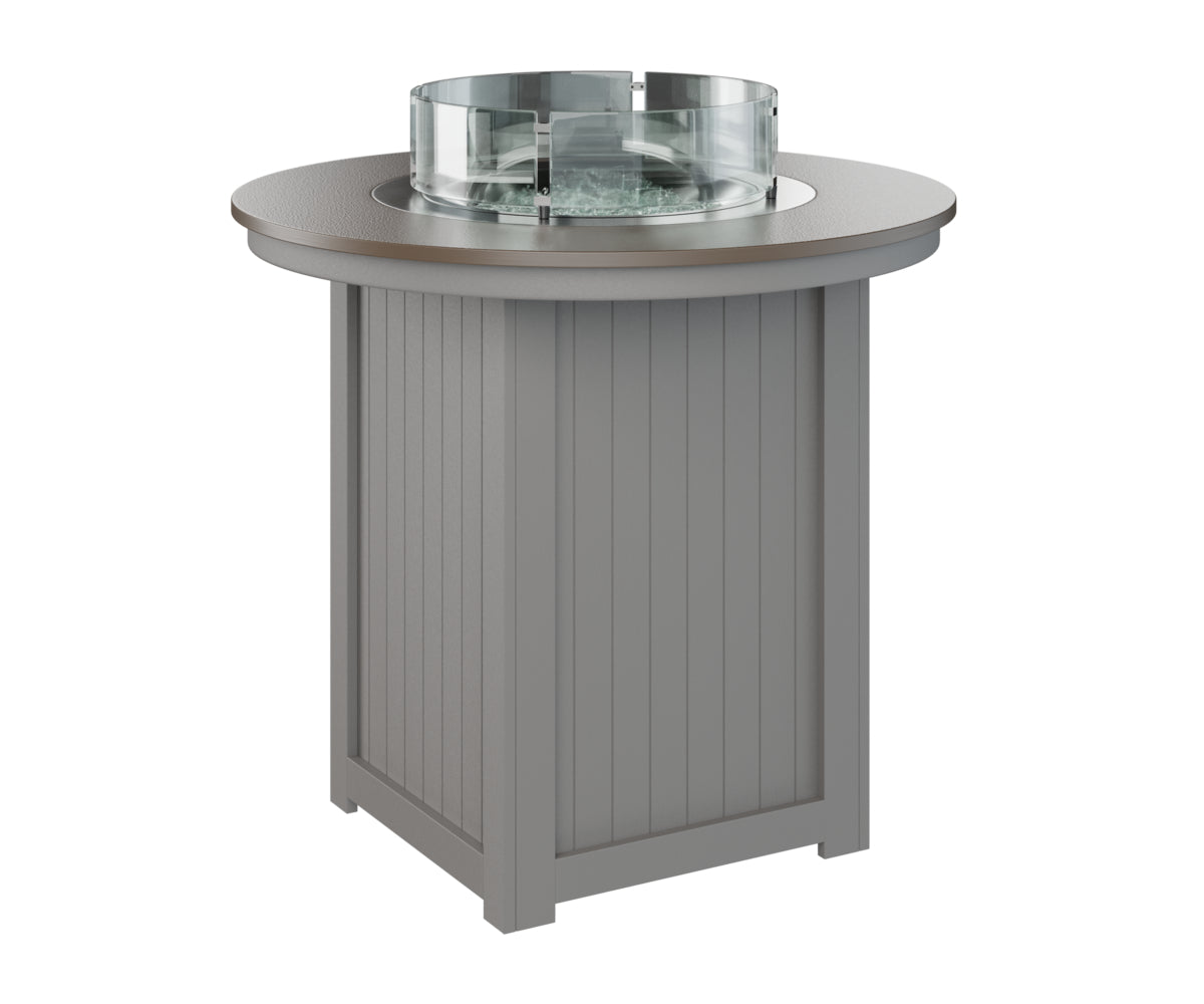 Donoma 44" Round Fire Table Bar Hammered Top