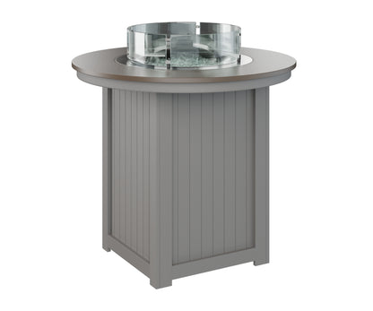 Donoma 44" Round Fire Table Bar Hammered Top