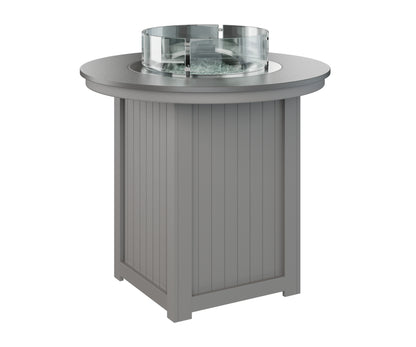 Donoma 44" Round Fire Table Bar Hammered Top