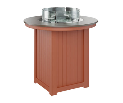 Donoma 44" Round Fire Table Bar Hammered Top