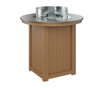 Donoma 44" Round Fire Table Bar Hammered Top