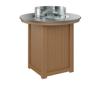 Donoma 44" Round Fire Table Bar Hammered Top