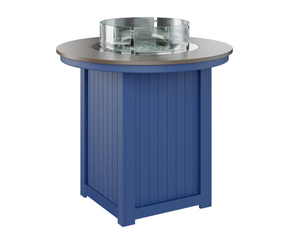 Donoma 44" Round Fire Table Bar Hammered Top