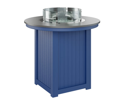 Donoma 44" Round Fire Table Bar Hammered Top