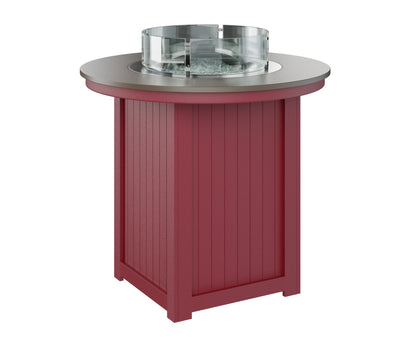 Donoma 44" Round Fire Table Bar Hammered Top