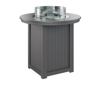 Donoma 44" Round Fire Table Bar Hammered Top