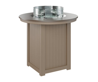 Donoma 44" Round Fire Table Bar Hammered Top