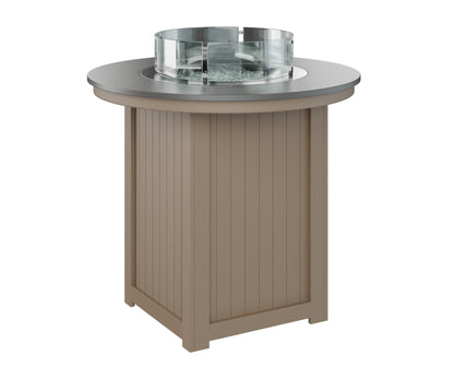 Donoma 44" Round Fire Table Bar Hammered Top