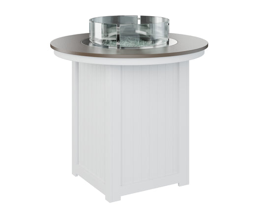 Donoma 44" Round Fire Table Bar Hammered Top