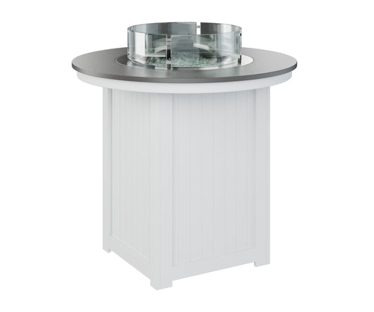 Donoma 44" Round Fire Table Bar Hammered Top