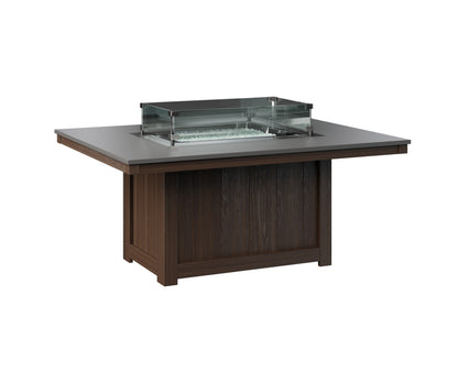 Donoma 42" x 54" Rectangular Fire Pit Hammered Top