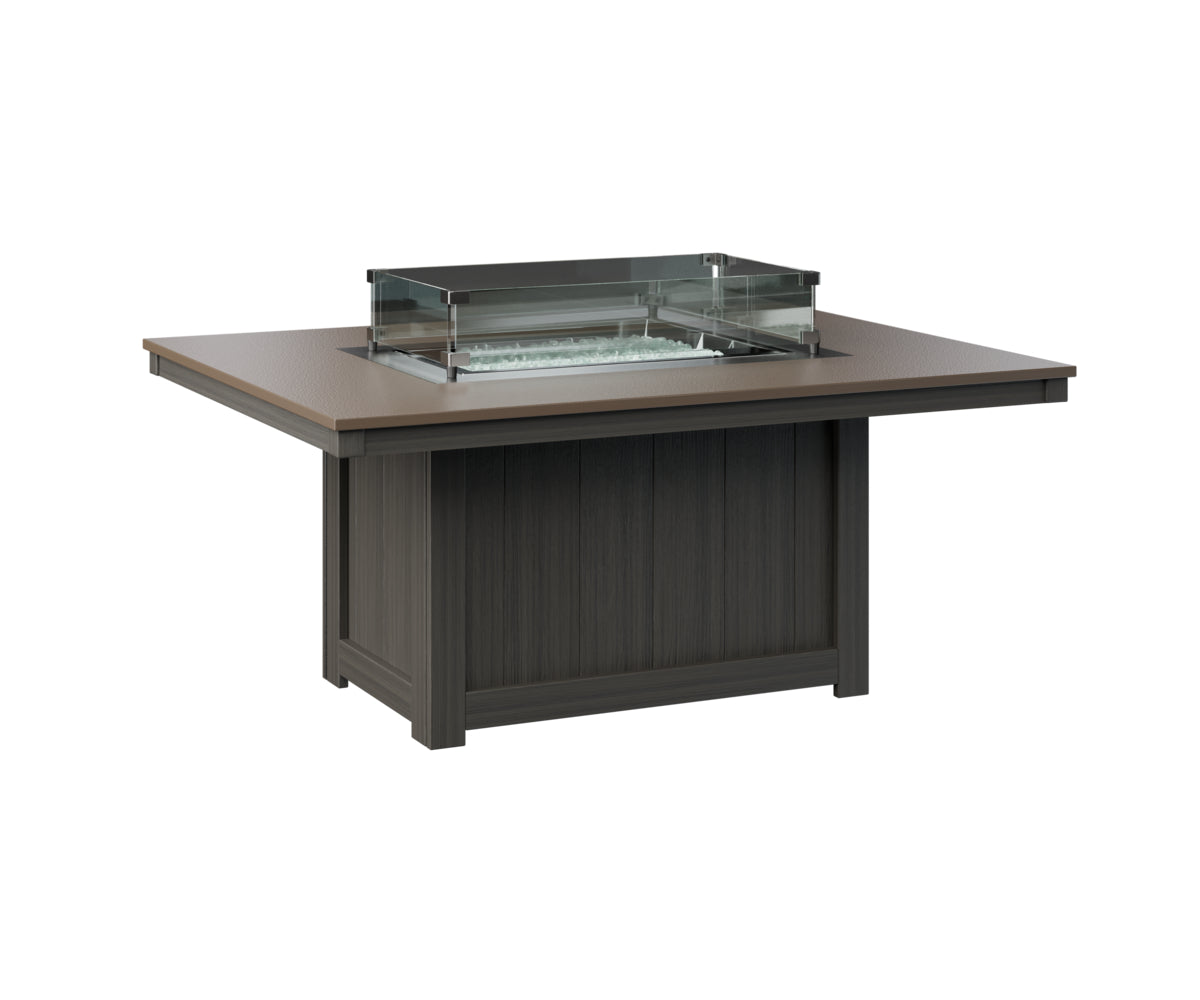 Donoma 42" x 54" Rectangular Fire Pit Hammered Top