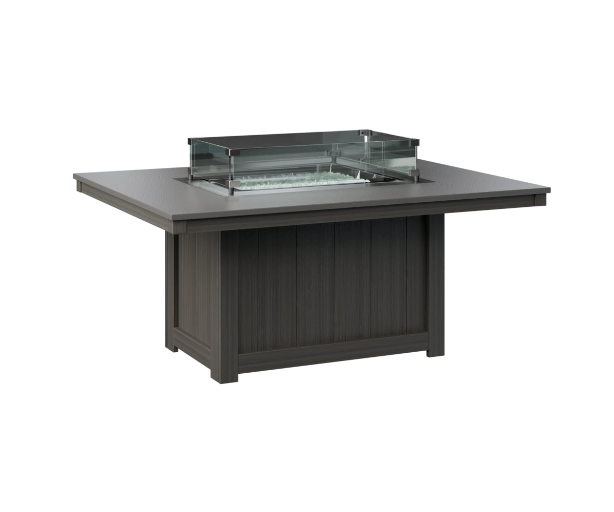 Donoma 42" x 54" Rectangular Fire Pit Hammered Top