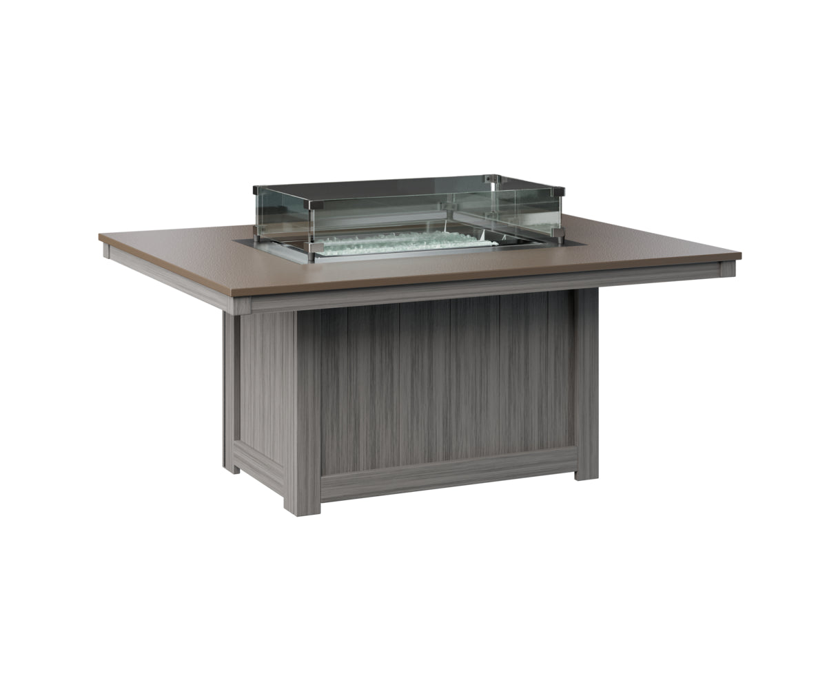 Donoma 42" x 54" Rectangular Fire Pit Hammered Top