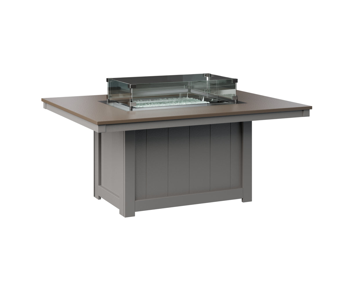 Donoma 42" x 54" Rectangular Fire Pit Hammered Top
