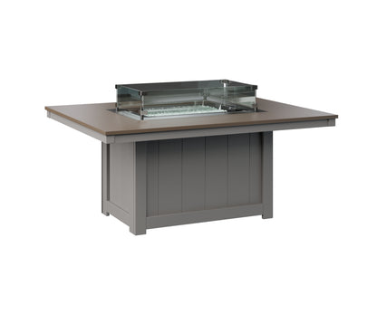Donoma 42" x 54" Rectangular Fire Pit Hammered Top