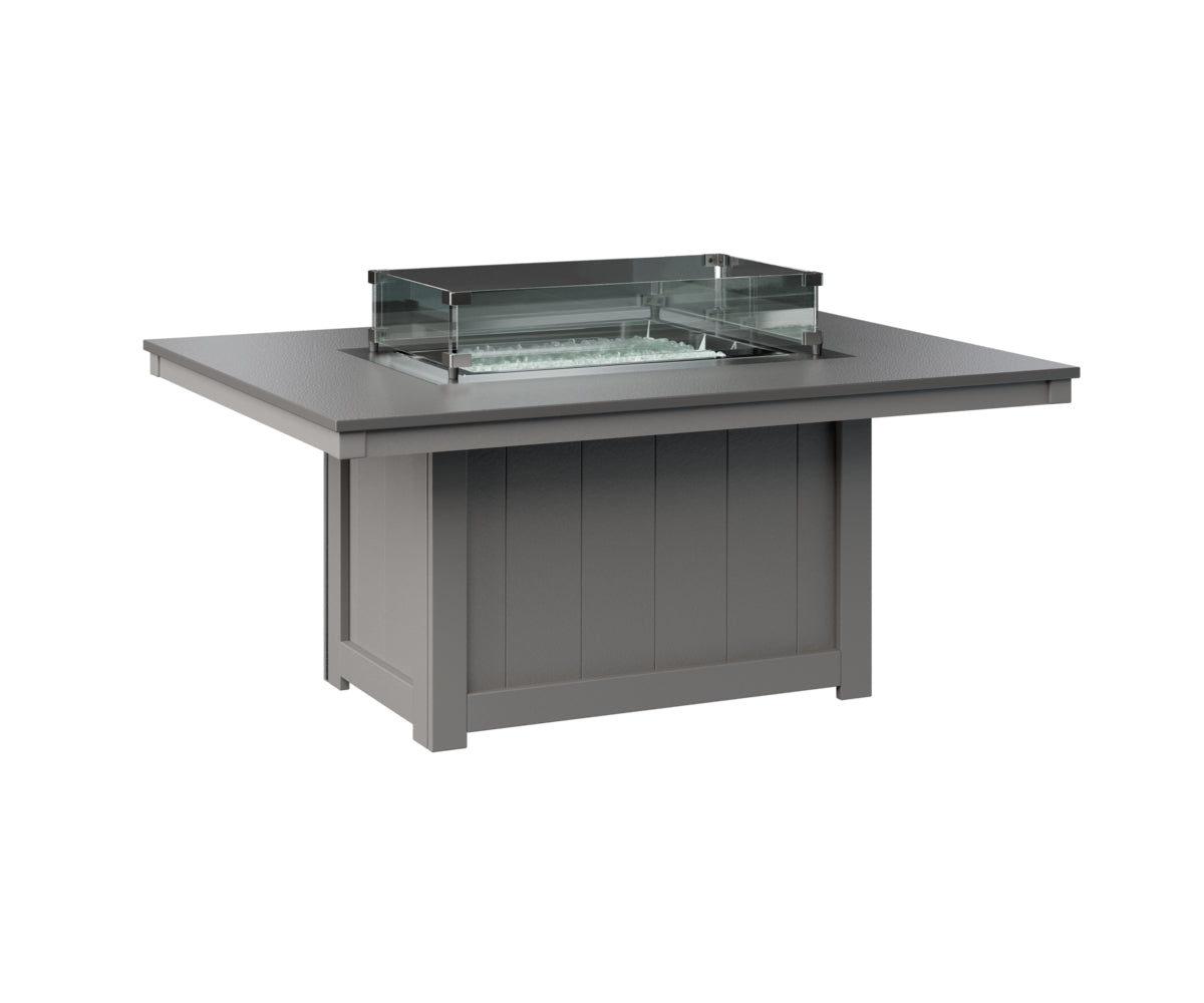 Donoma 42" x 54" Rectangular Fire Pit Hammered Top