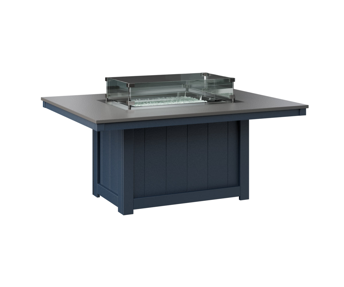 Donoma 42" x 54" Rectangular Fire Pit Hammered Top