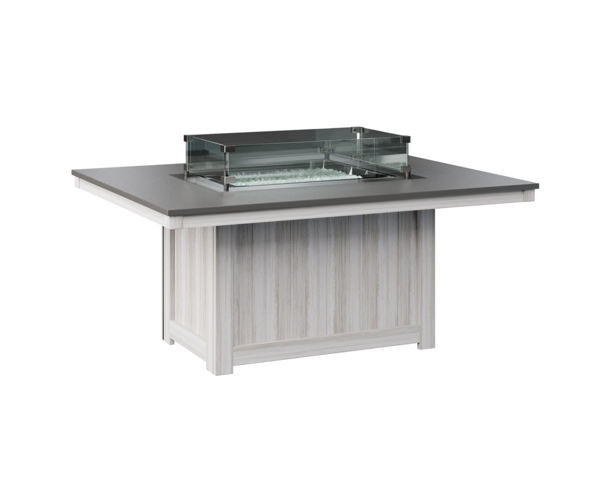 Donoma 42" x 54" Rectangular Fire Pit Hammered Top