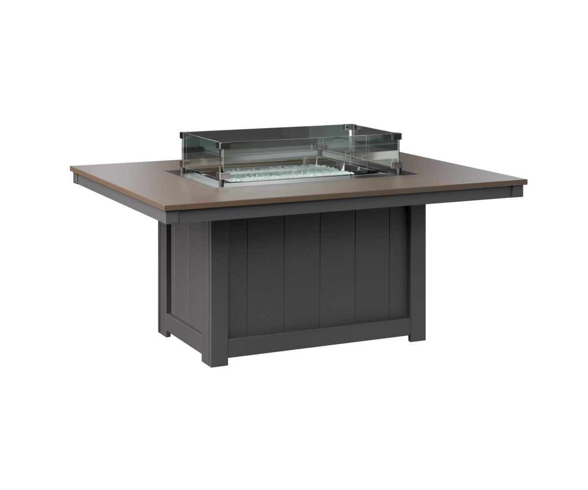 Donoma 42" x 54" Rectangular Fire Pit Hammered Top