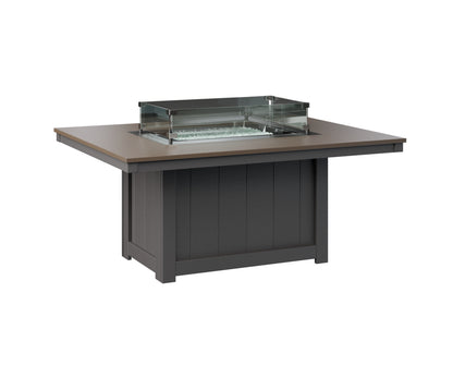 Donoma 42" x 54" Rectangular Fire Pit Hammered Top