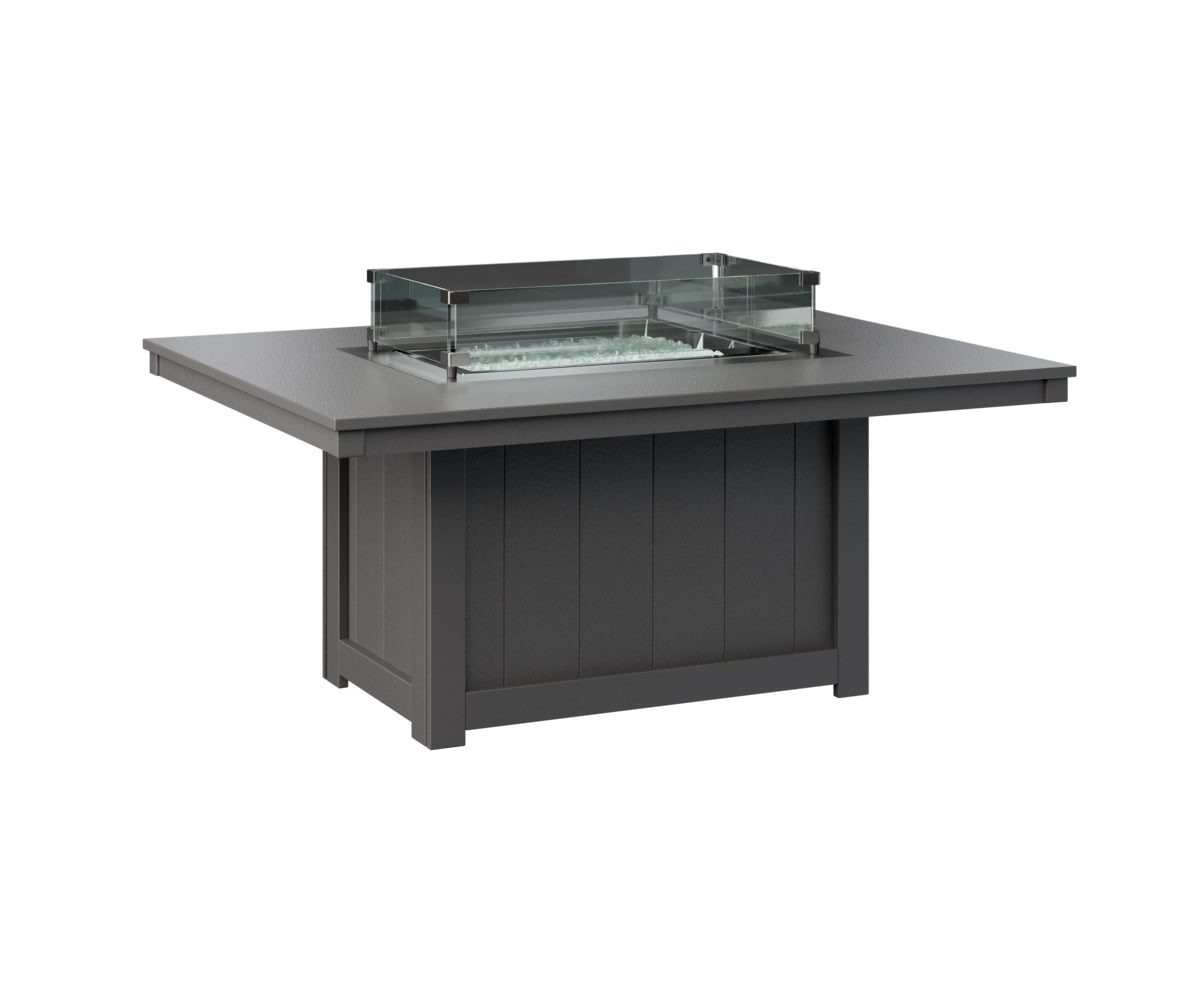 Donoma 42" x 54" Rectangular Fire Pit Hammered Top