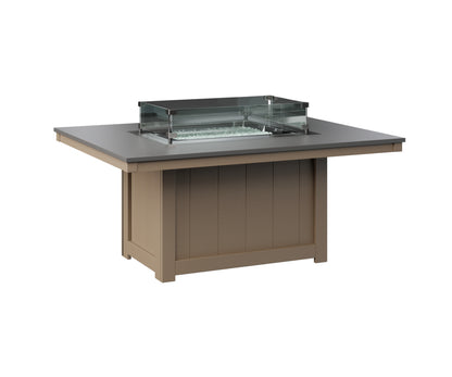 Donoma 42" x 54" Rectangular Fire Pit Hammered Top