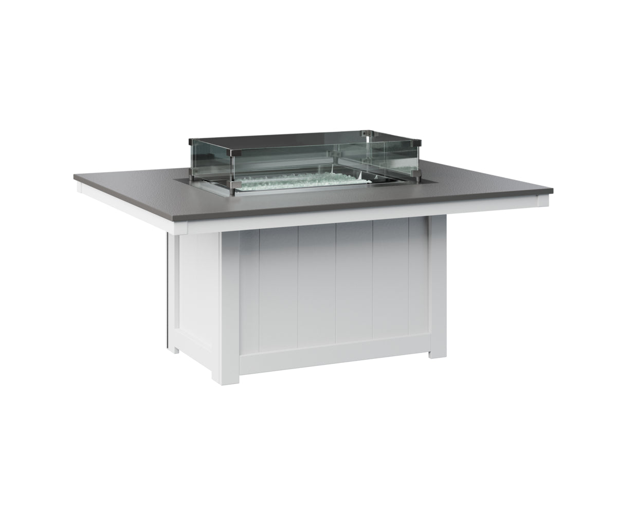 Donoma 42" x 54" Rectangular Fire Pit Hammered Top
