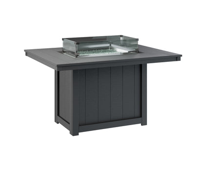 Donoma 42" x 54" Rectangular Fire Table Dining