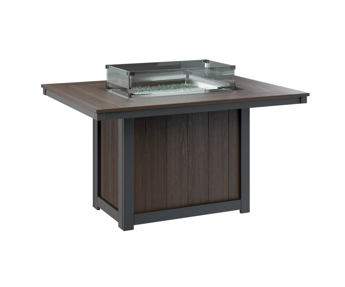 Donoma 42" x 54" Rectangular Fire Table Dining