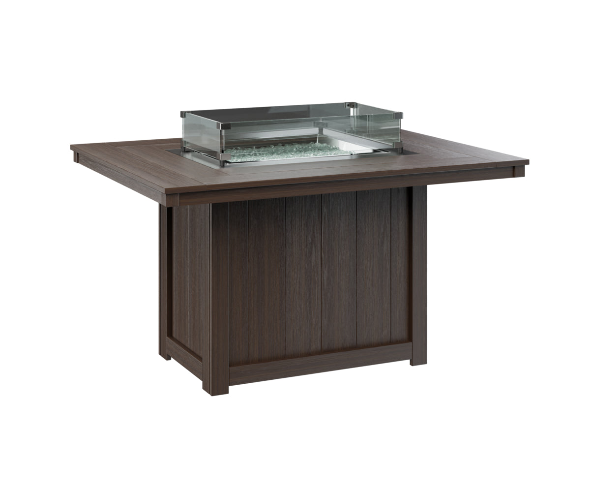 Donoma 42" x 54" Rectangular Fire Table Dining