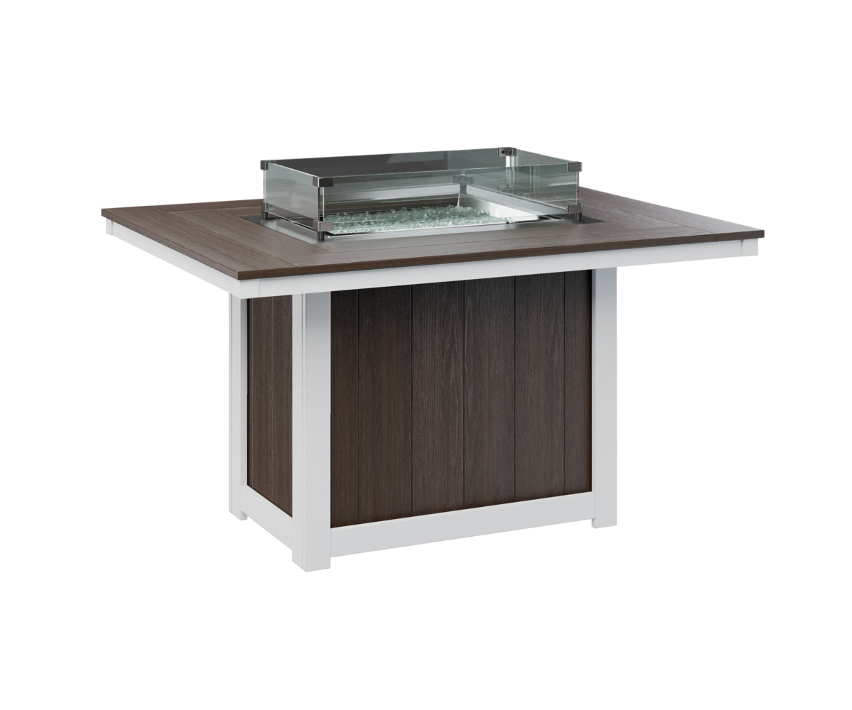 Donoma 42" x 54" Rectangular Fire Table Dining