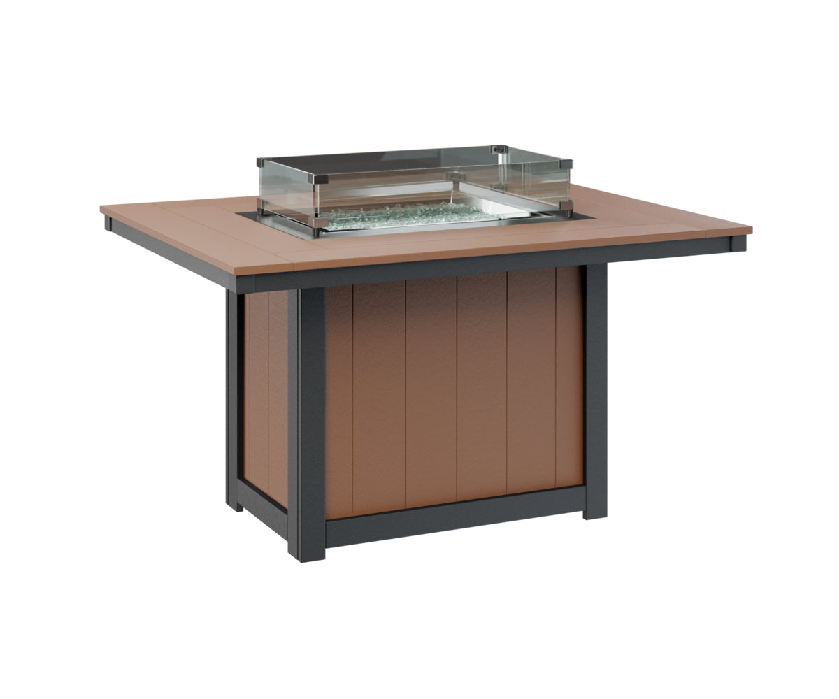 Donoma 42" x 54" Rectangular Fire Table Dining