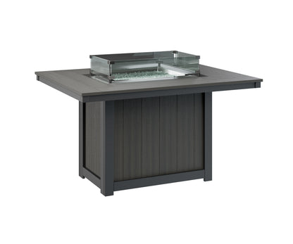 Donoma 42" x 54" Rectangular Fire Table Dining