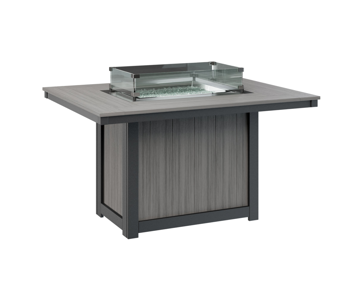 Donoma 42" x 54" Rectangular Fire Table Dining
