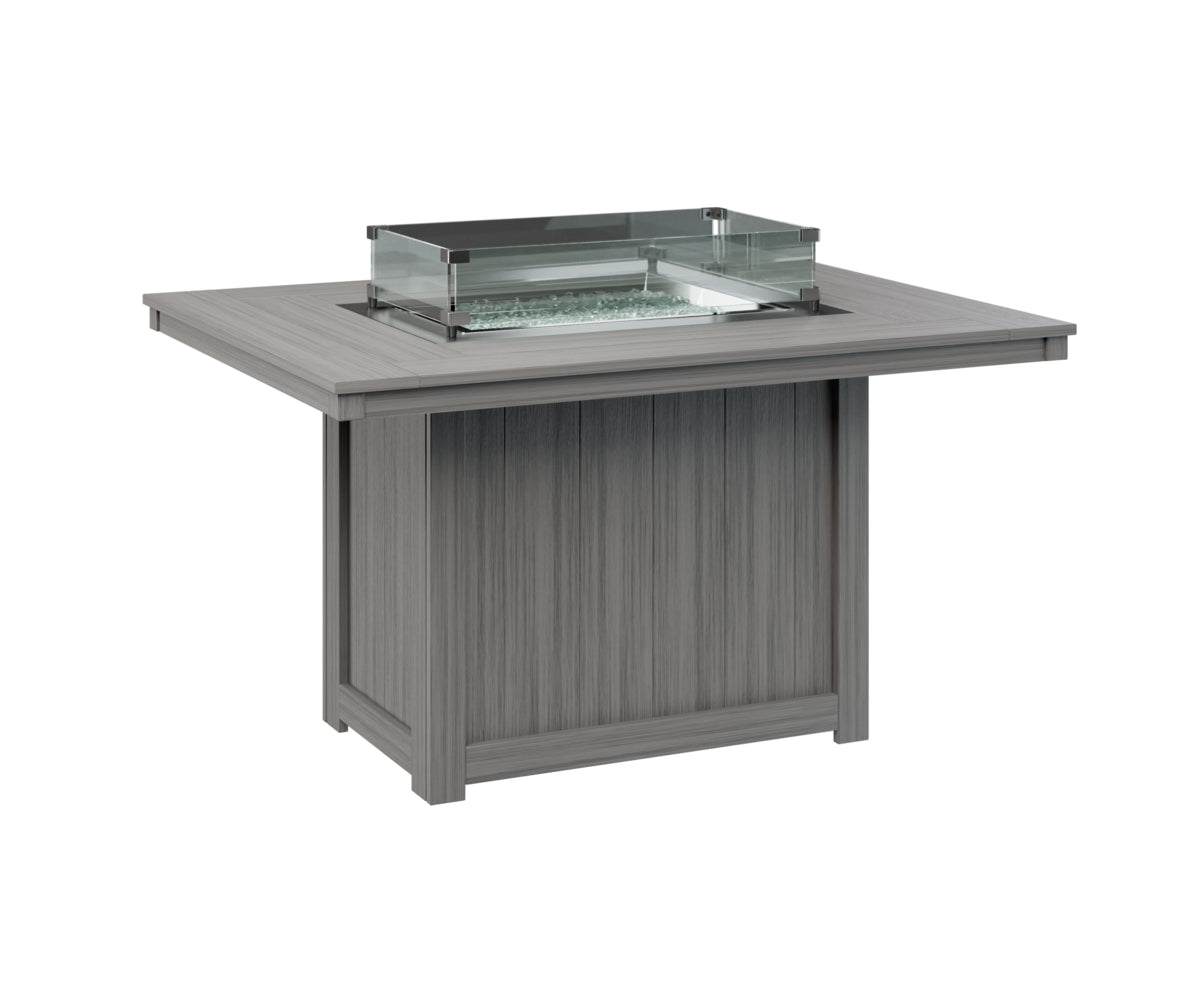 Donoma 42" x 54" Rectangular Fire Table Dining
