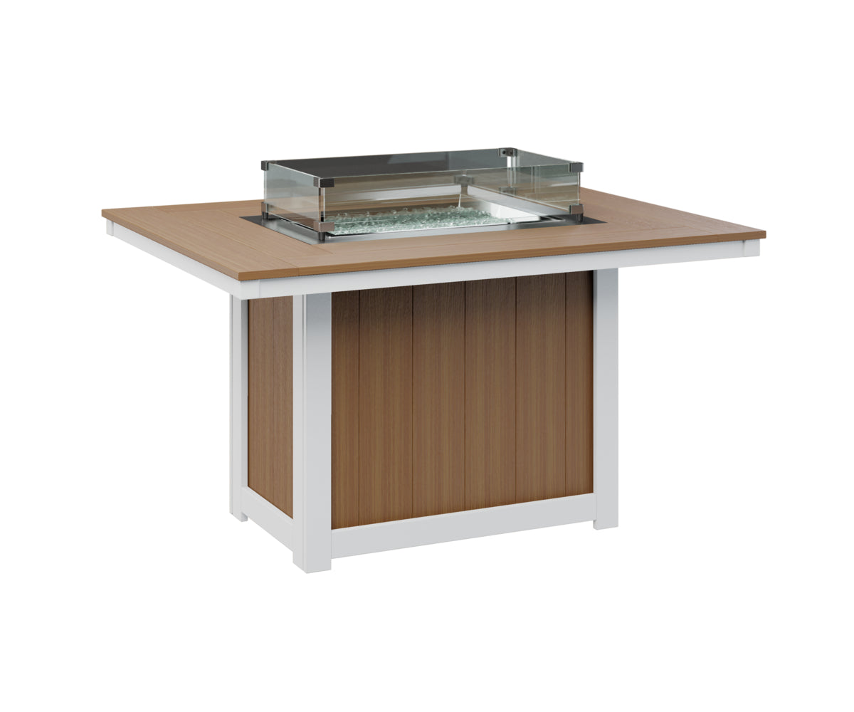 Donoma 42" x 54" Rectangular Fire Table Dining