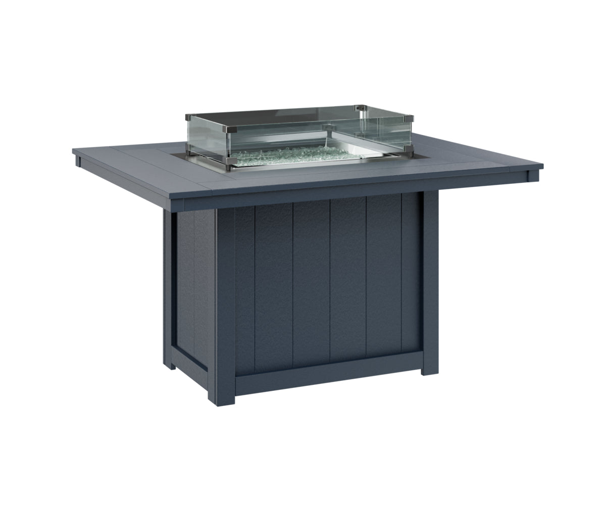 Donoma 42" x 54" Rectangular Fire Table Dining