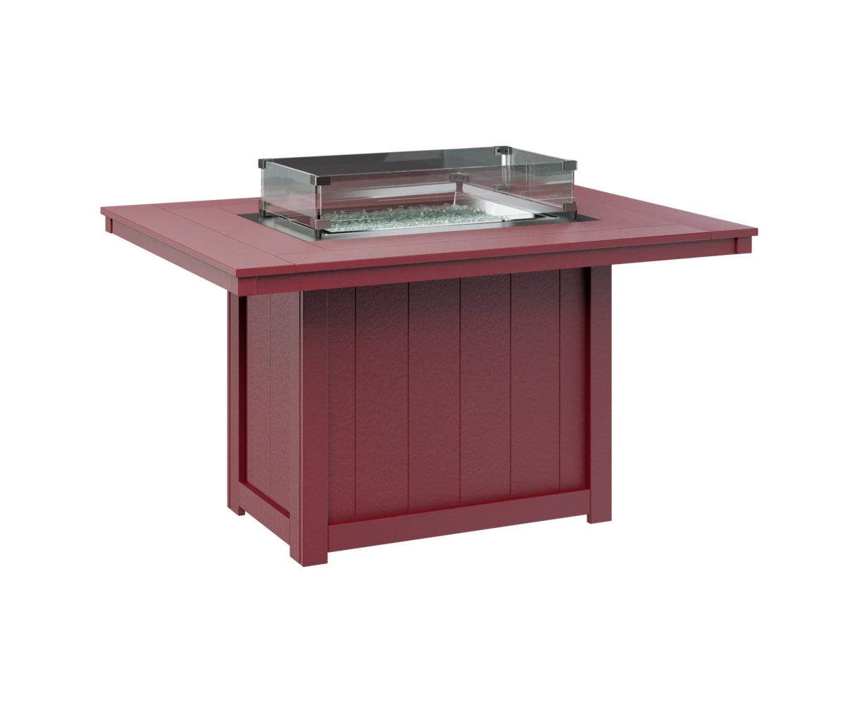 Donoma 42" x 54" Rectangular Fire Table Dining