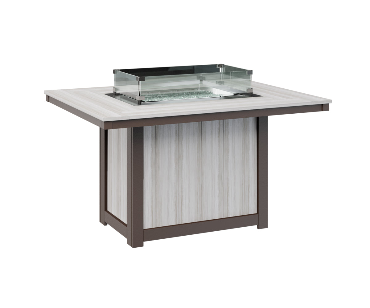 Donoma 42" x 54" Rectangular Fire Table Dining