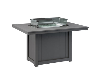 Donoma 42" x 54" Rectangular Fire Table Dining