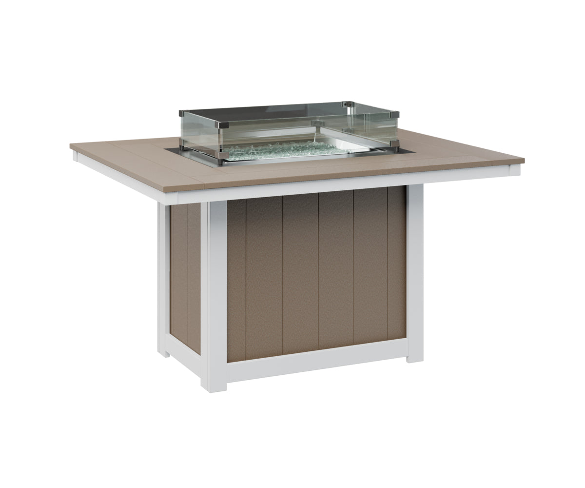 Donoma 42" x 54" Rectangular Fire Table Dining