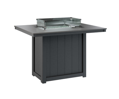 Donoma 42" x 54" Rectangular Fire Table Counter Hammered Top